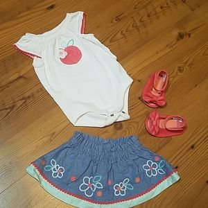 Girl's 3-6M Gymboree outfit and shoes